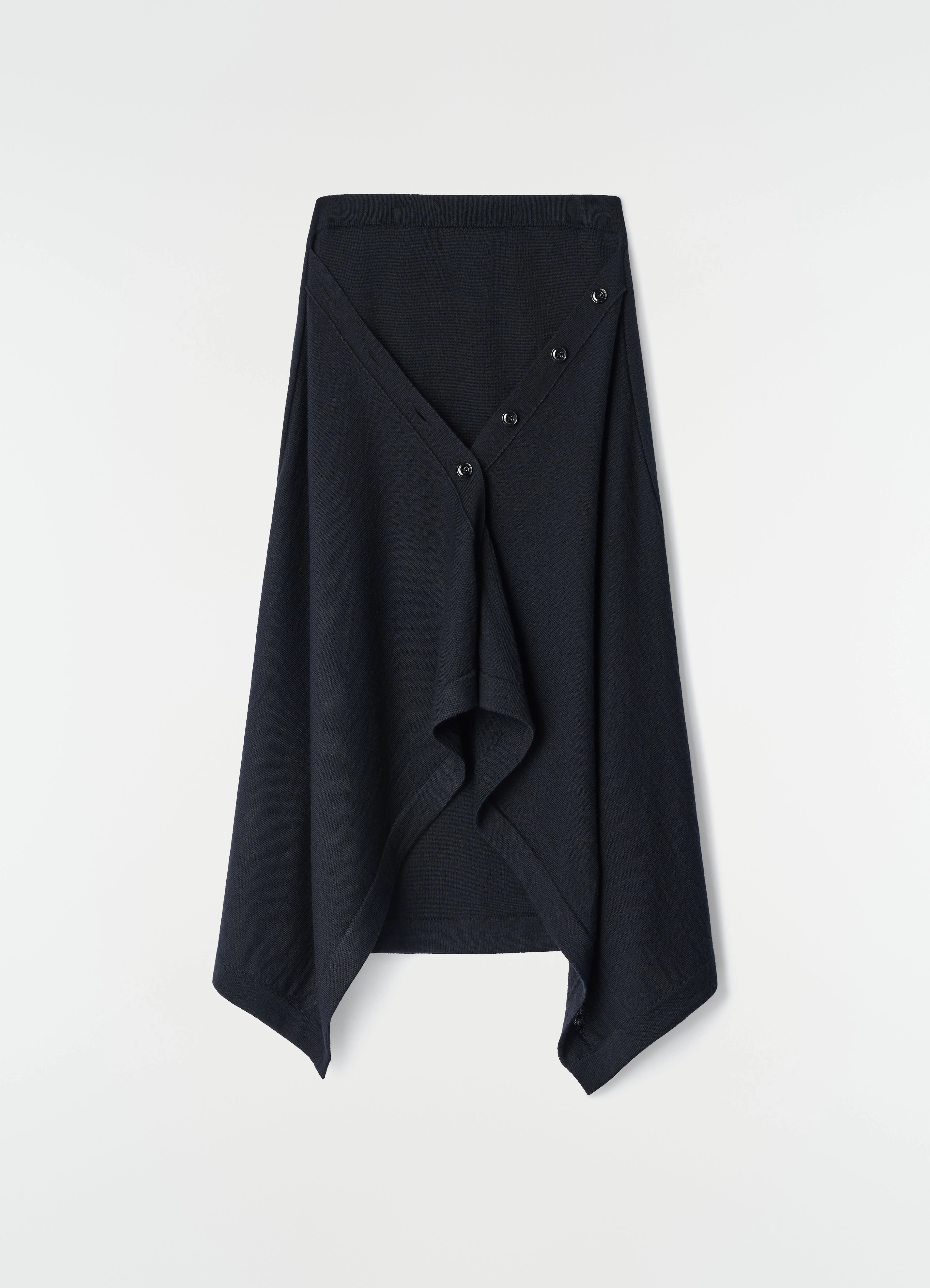 BUTTONED SKIRT IN MERINO WOOL BLEND - 1
