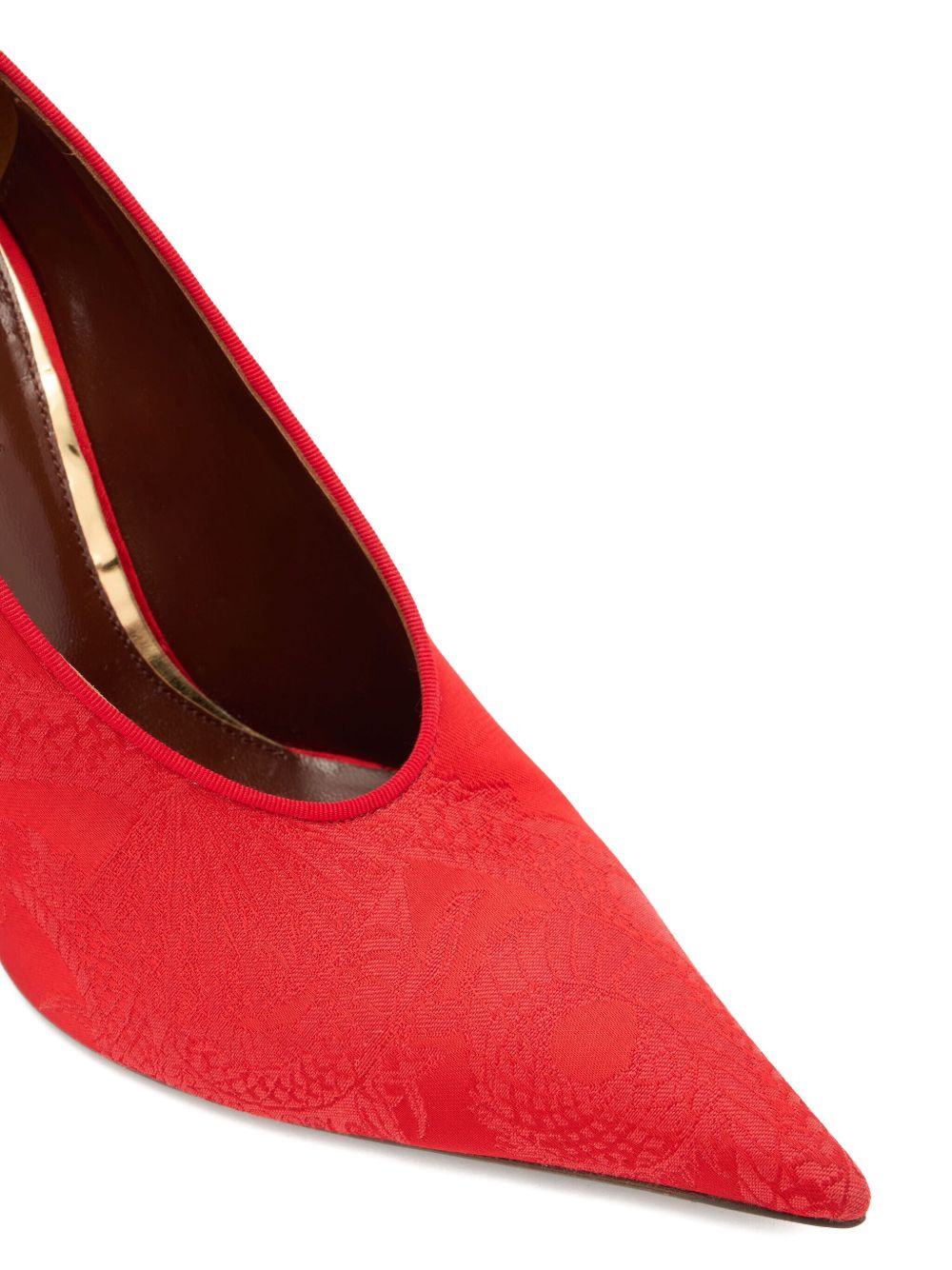 jacquard-motif jewel-strap pumps - 5