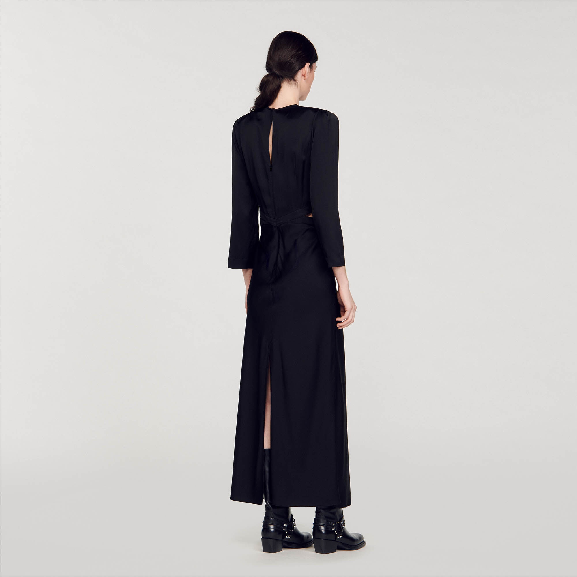 SATIN-FINISH MAXI DRESS - 6