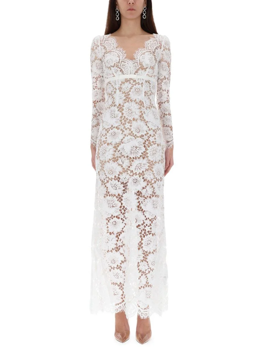 Self-Portrait Long Lace Dress - 1