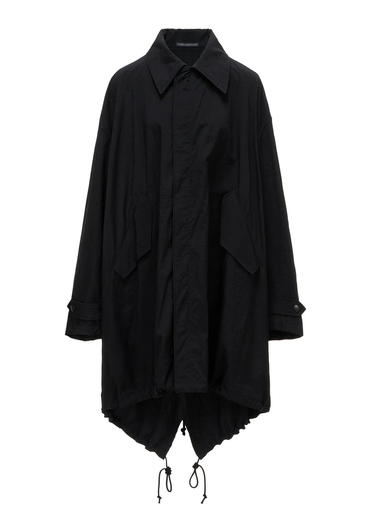 U-BACK TIERED COAT (BLACK) - 1