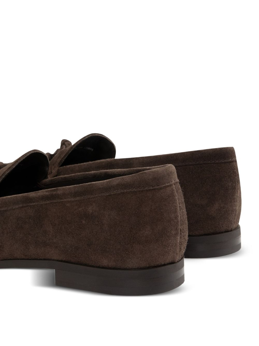 tassel-embellished suede loafers - 4