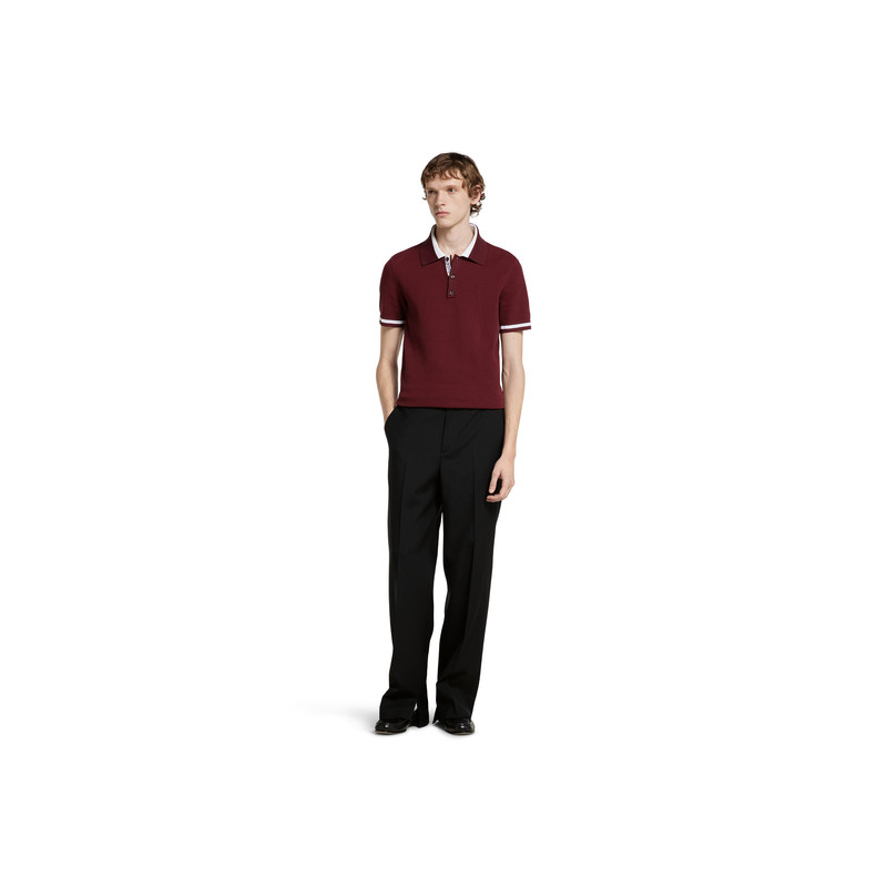 GUCCI Cotton piquet polo shirt with intarsia outlook