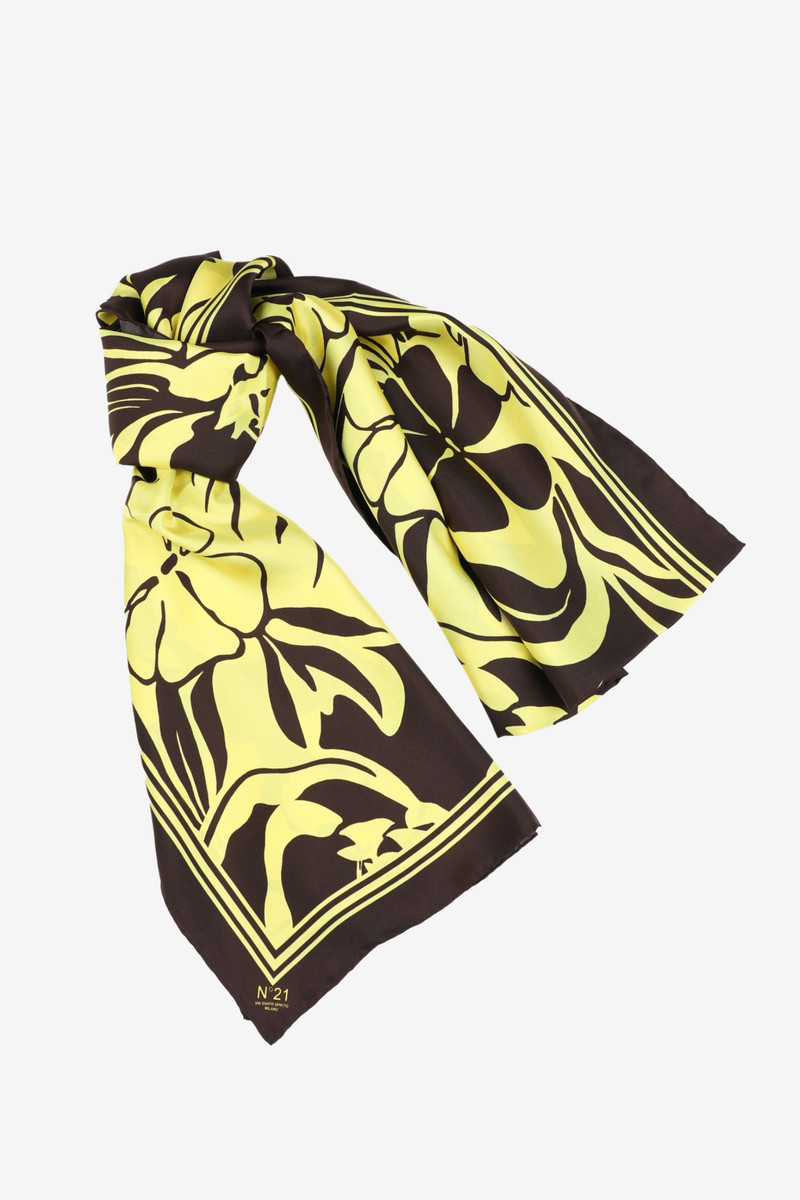 FLORAL-PRINT SILK SCARF 1