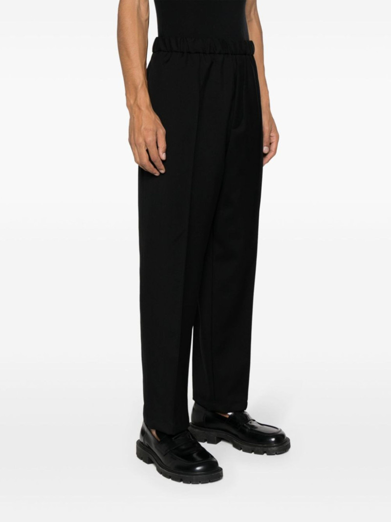 elasticated-waistband wool trousers 3