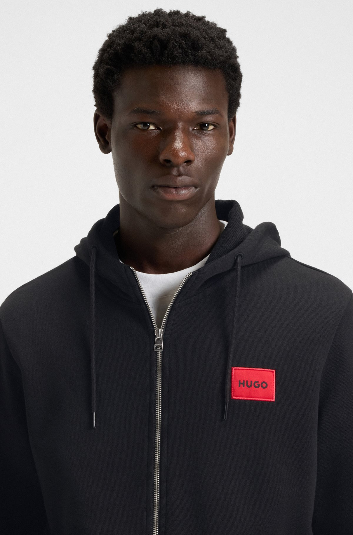 REGULAR-FIT HOODIE IN FRENCH TERRY WITH LOGO LABEL - 5