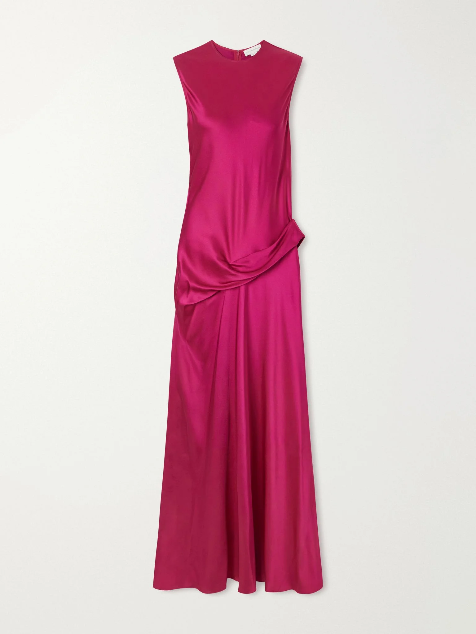 Draped satin gown Pink - 1