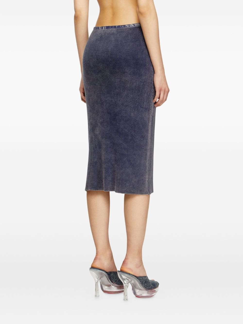 M-Merin ribbed zip-front skirt - 4
