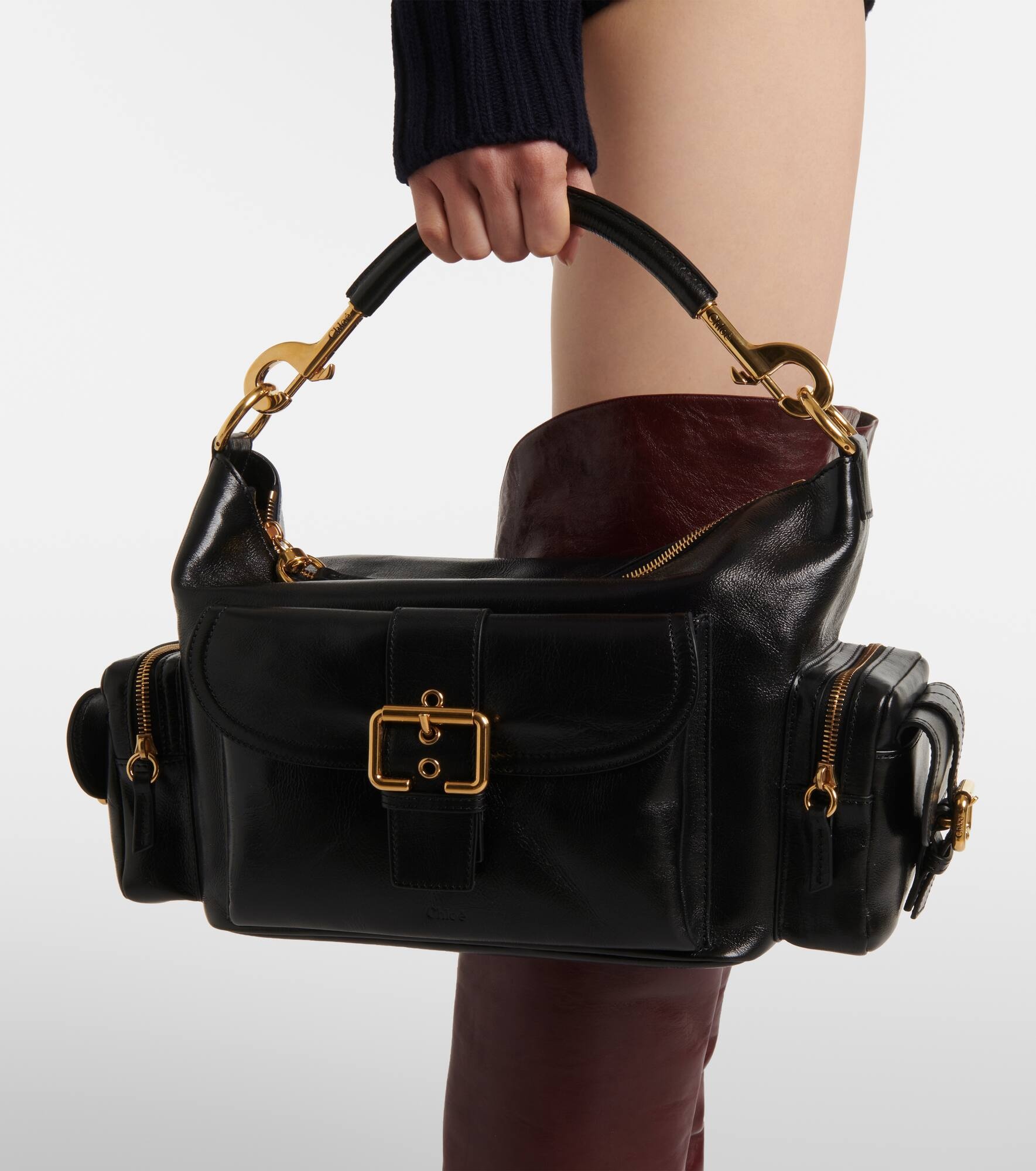 Medium leather camera bag - 7