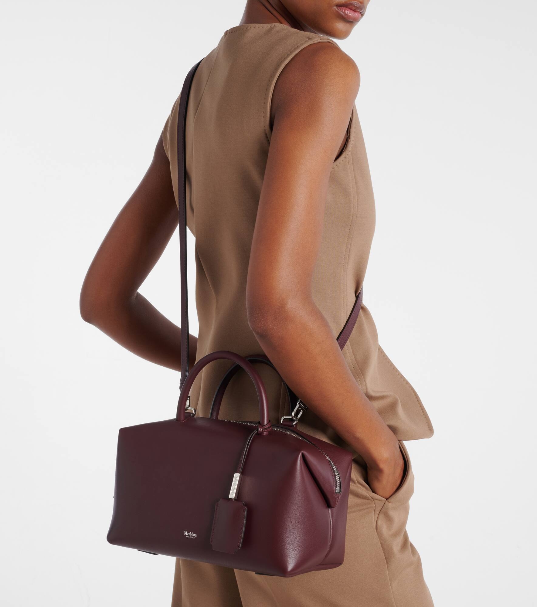 Holdall Medium leather tote bag - 7