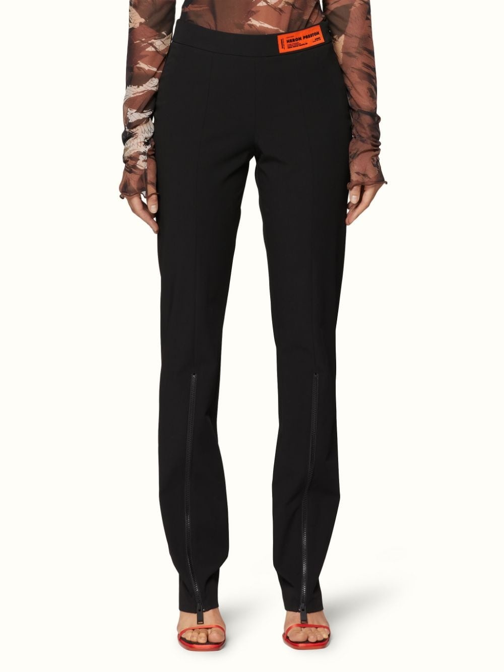 high-waisted flared leggings, Heron Preston