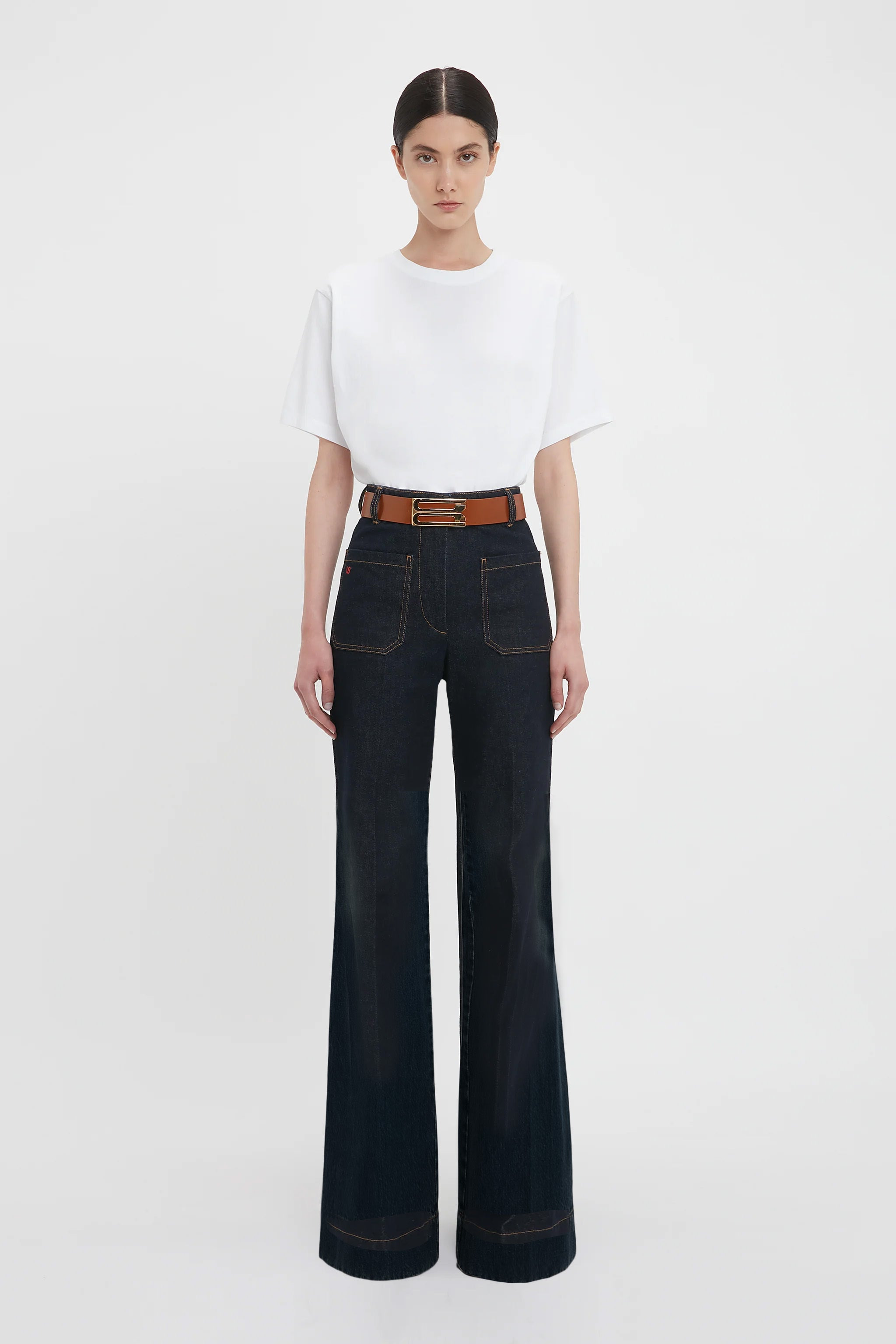 Alina High Waisted Jean In Dark Indigo Rinse - 2