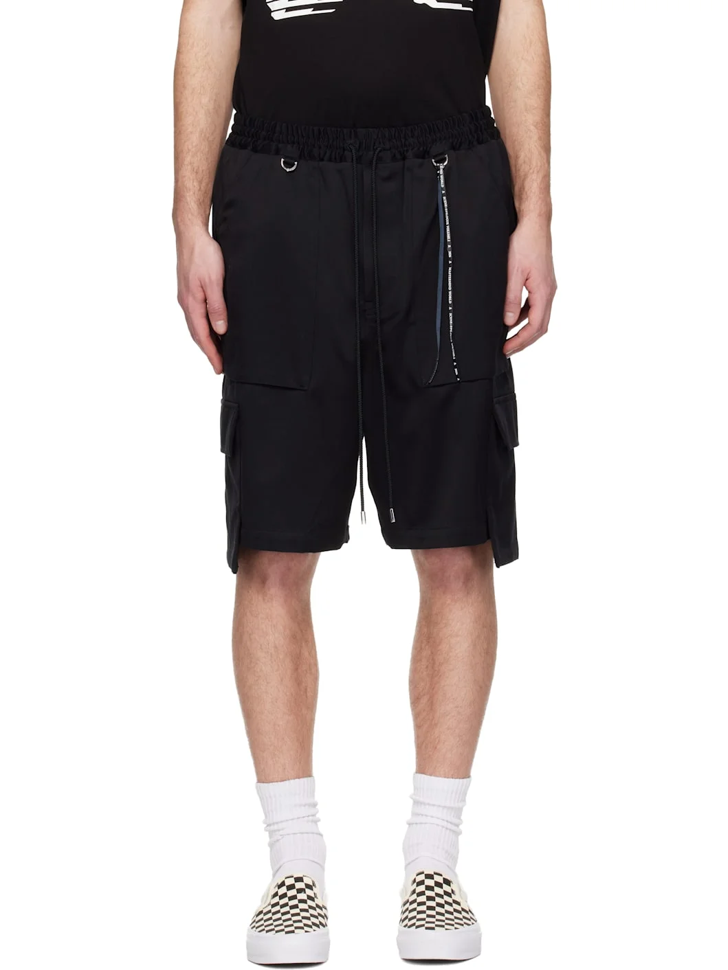 Black MW Cargo Shorts - 1