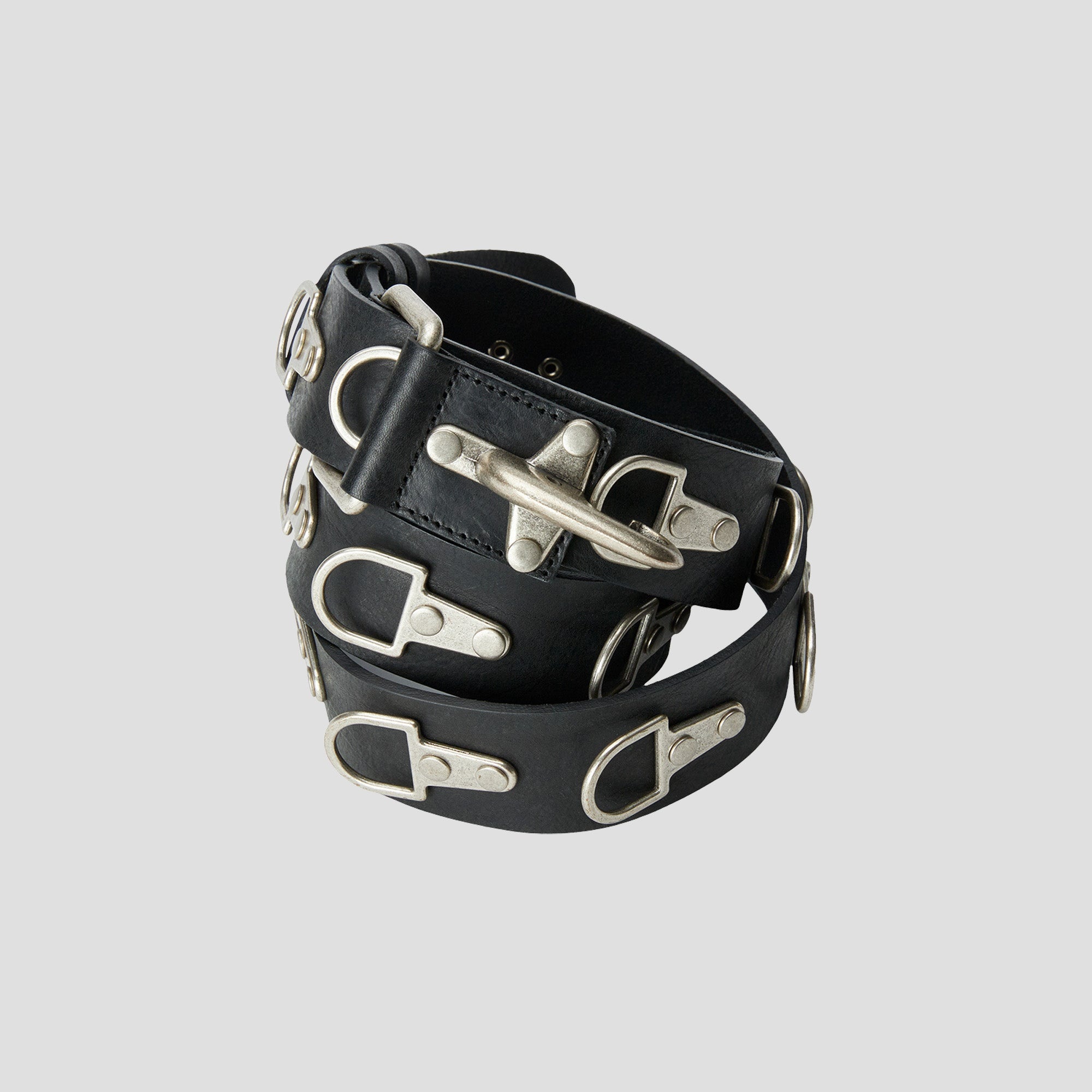 FULL METAL LEATHER BELT - 2