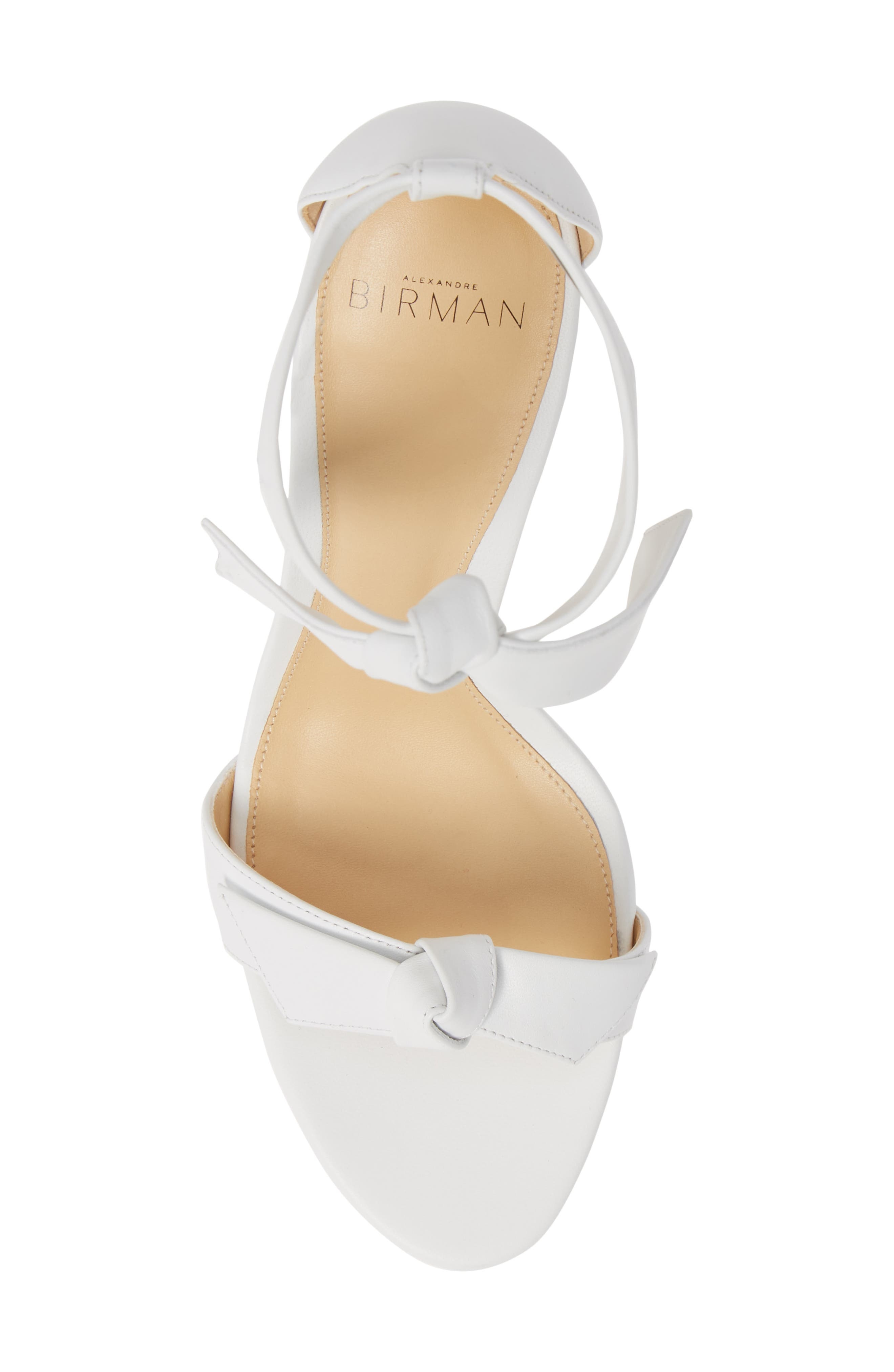 Alexandre Birman Clarita Knotted Sandal in White Leather at Nordstrom - 5