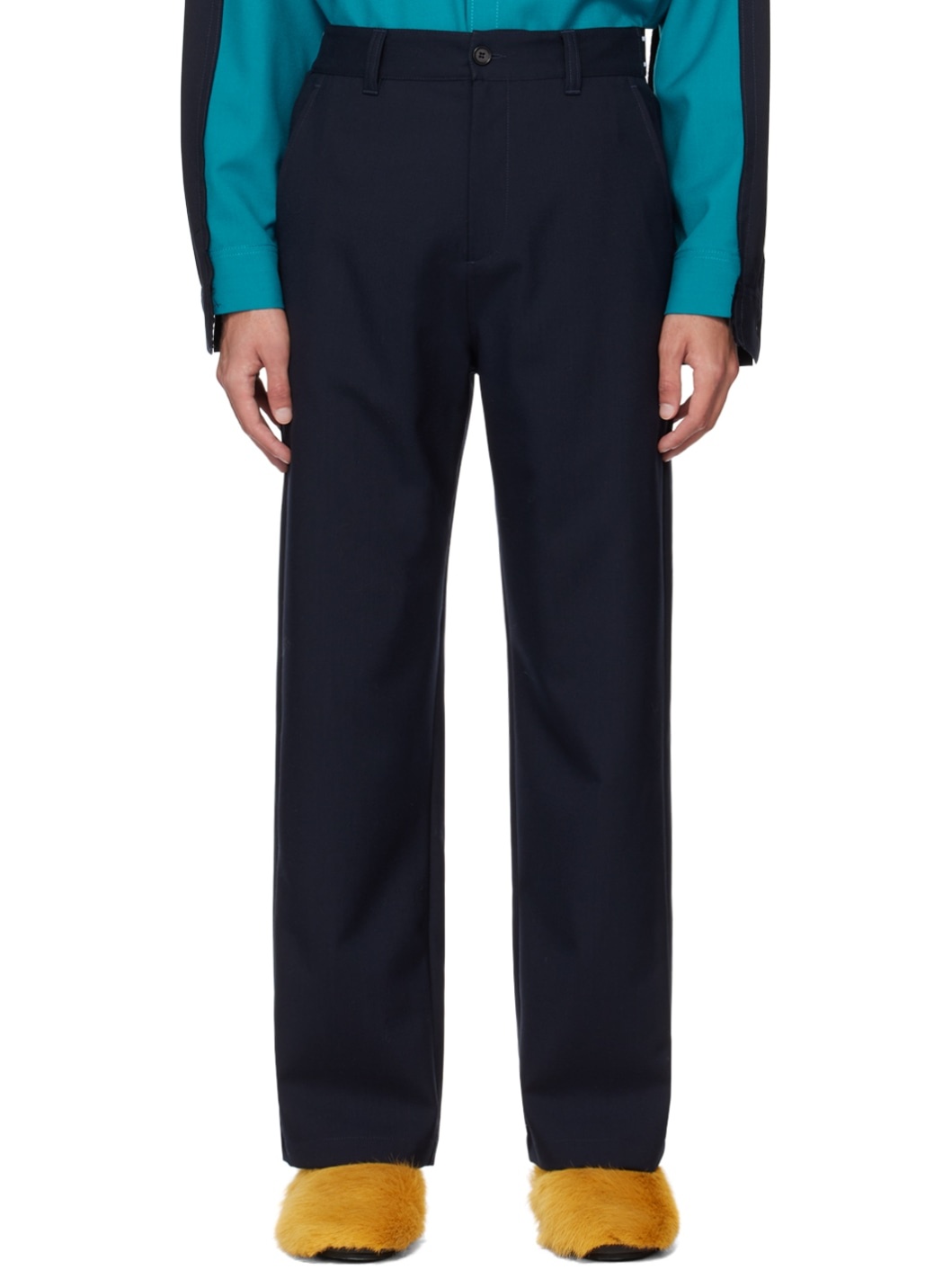 Blue Four-Pocket Trousers - 1