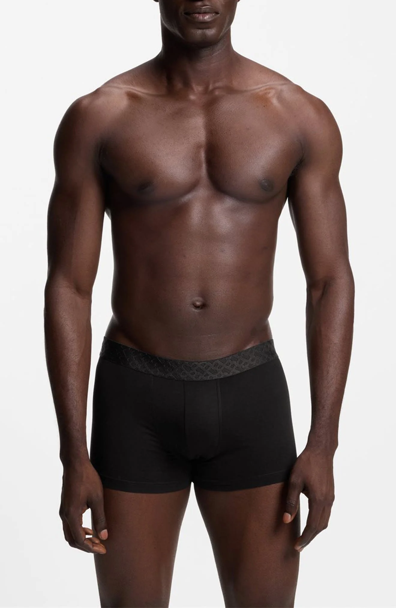 BOSS Assorted 3-Pack Power Stretch Cotton Trunks Gift Box in Black at Nordstrom - 1