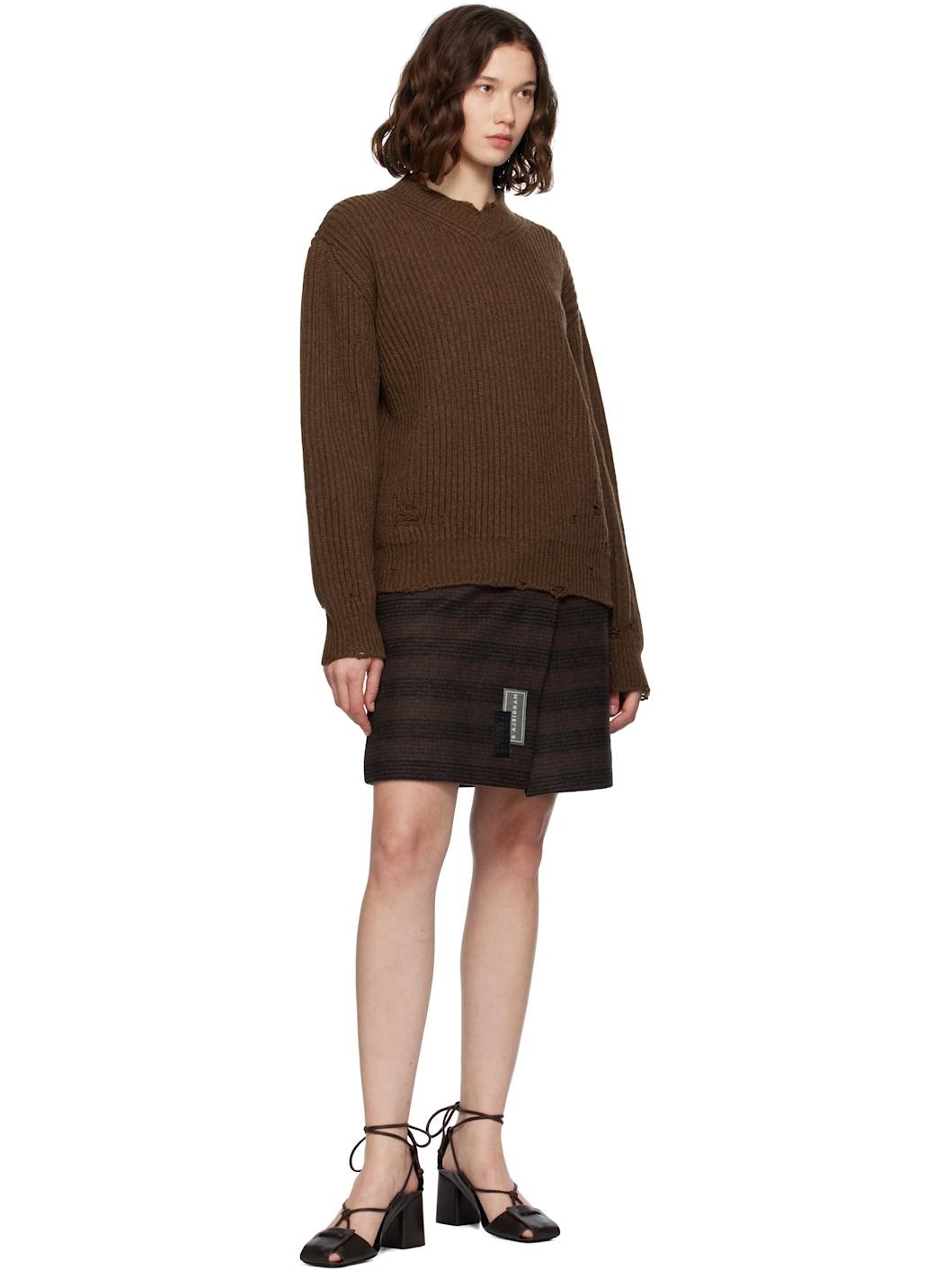 Brown Wool Sweater - 4