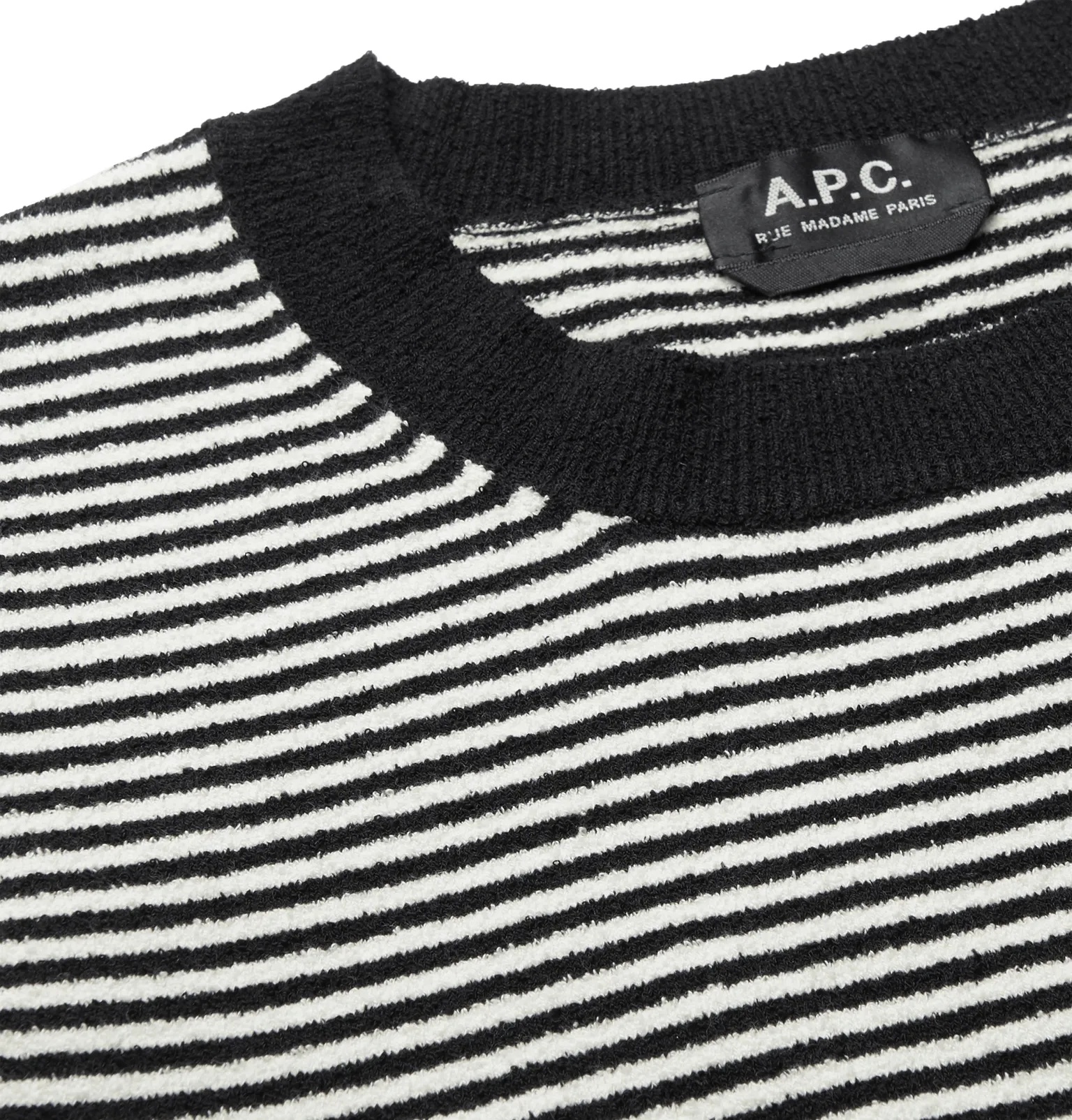 Patrick Striped Cotton-Blend Terry Sweater - 5