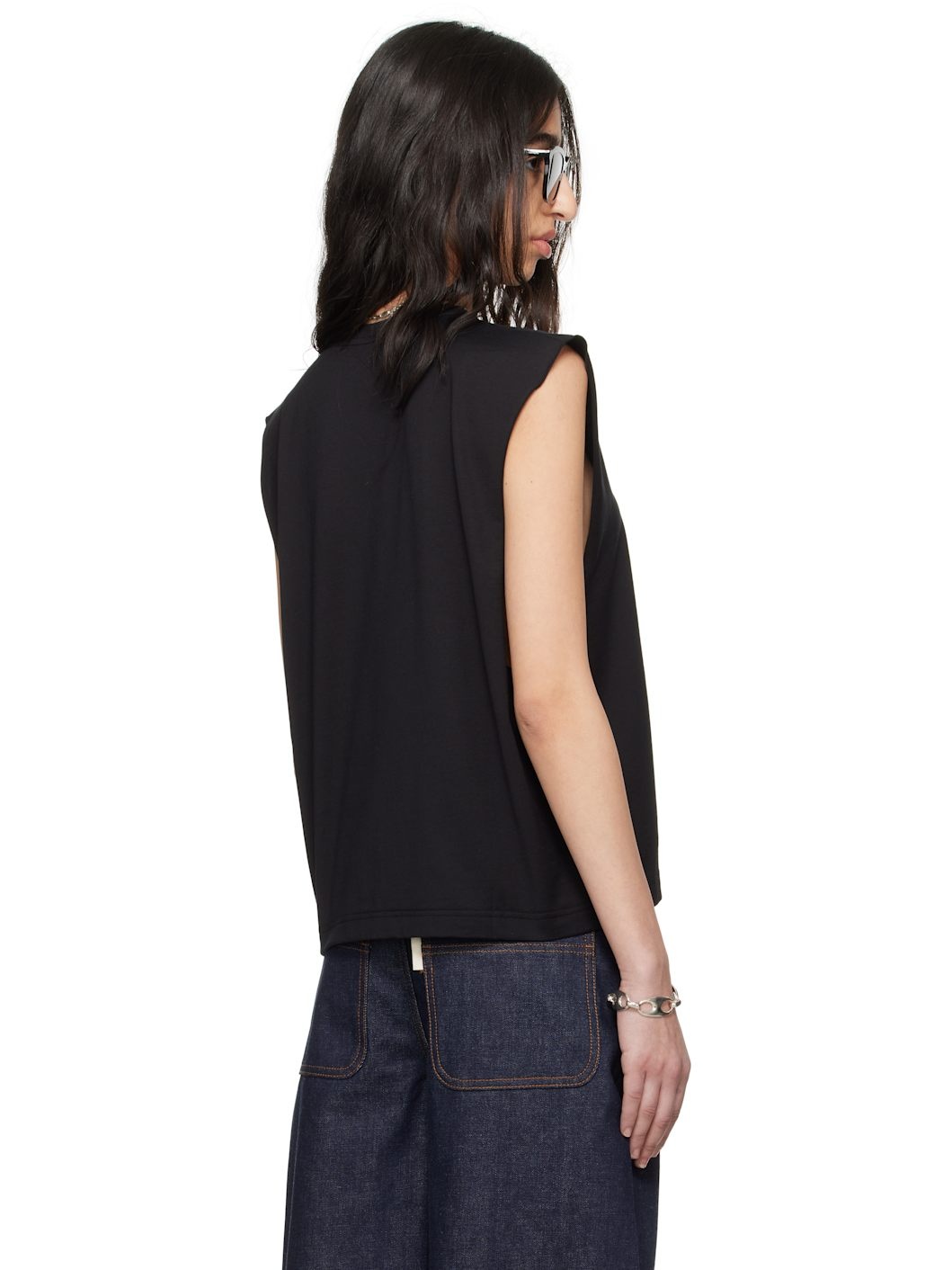 Black Nat Tank Jersey Cotton Surfer T-shirt - 3