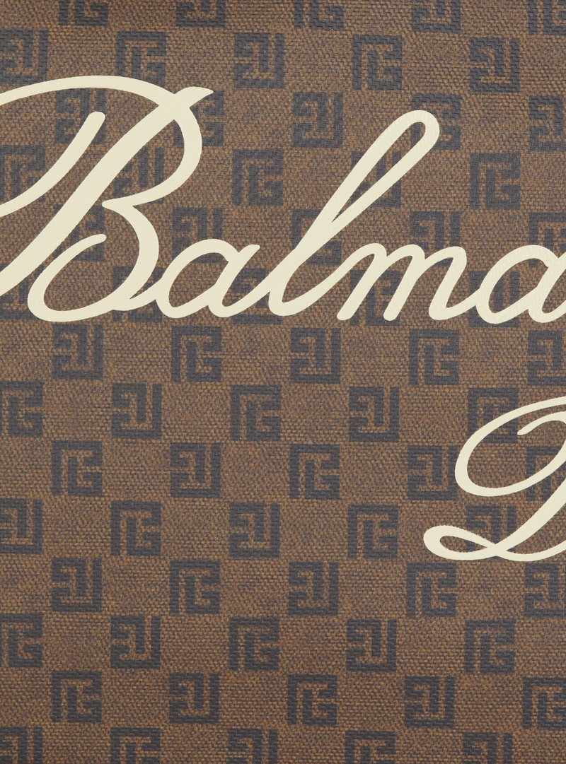 Monogram canvas and leather make up bag 6
