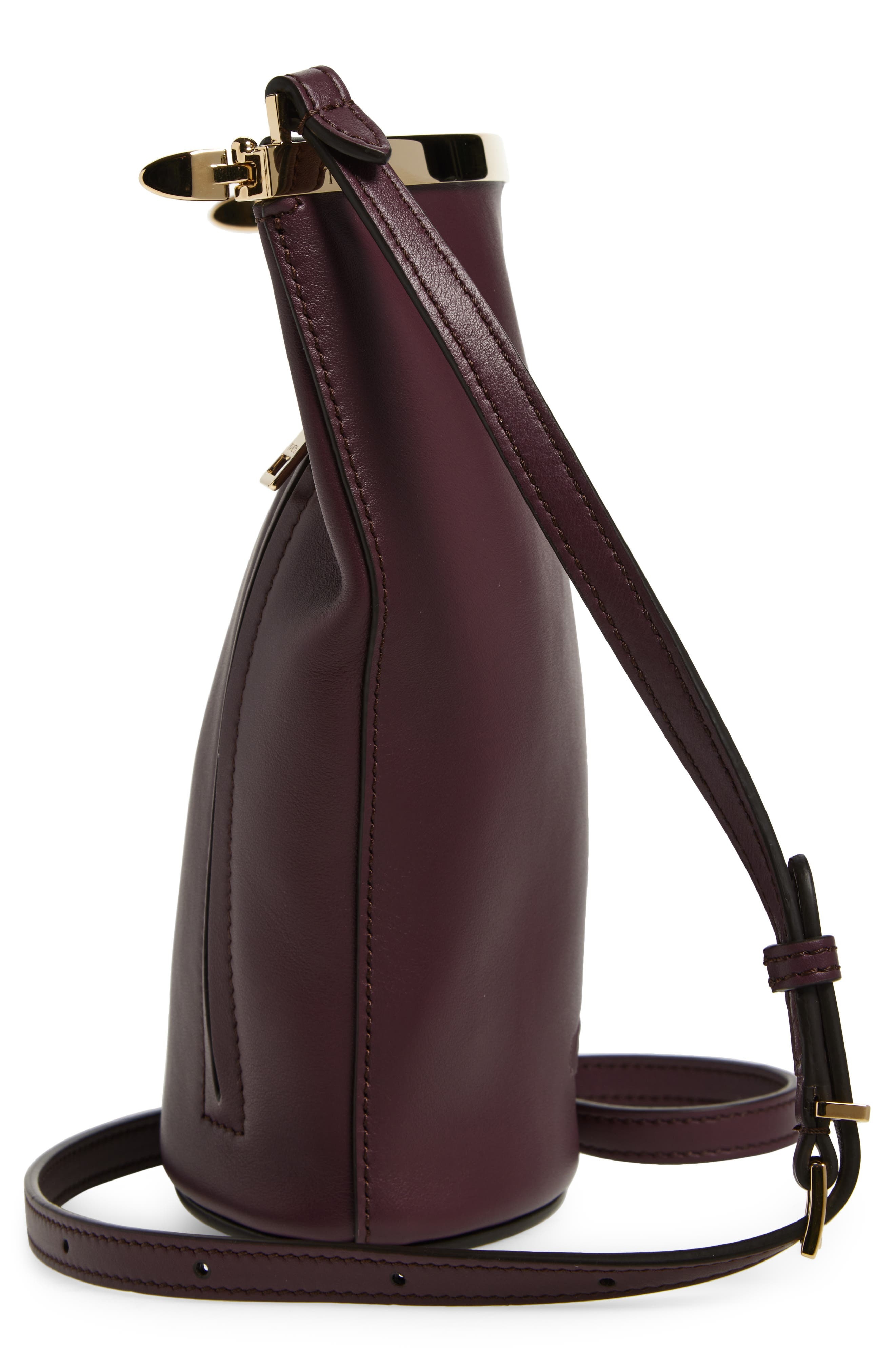 Tod's Mini Leather Bucket Bag in Kraft Chiaro at Nordstrom - 6