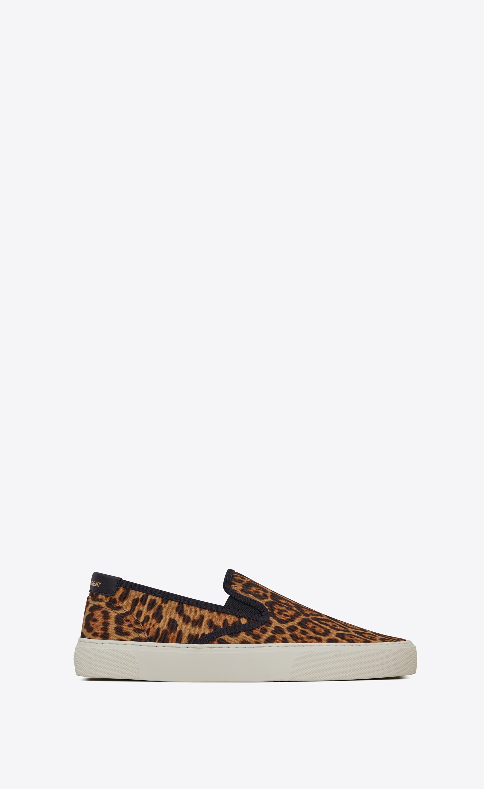 venice slip-on sneakers in leopard-print canvas - 1