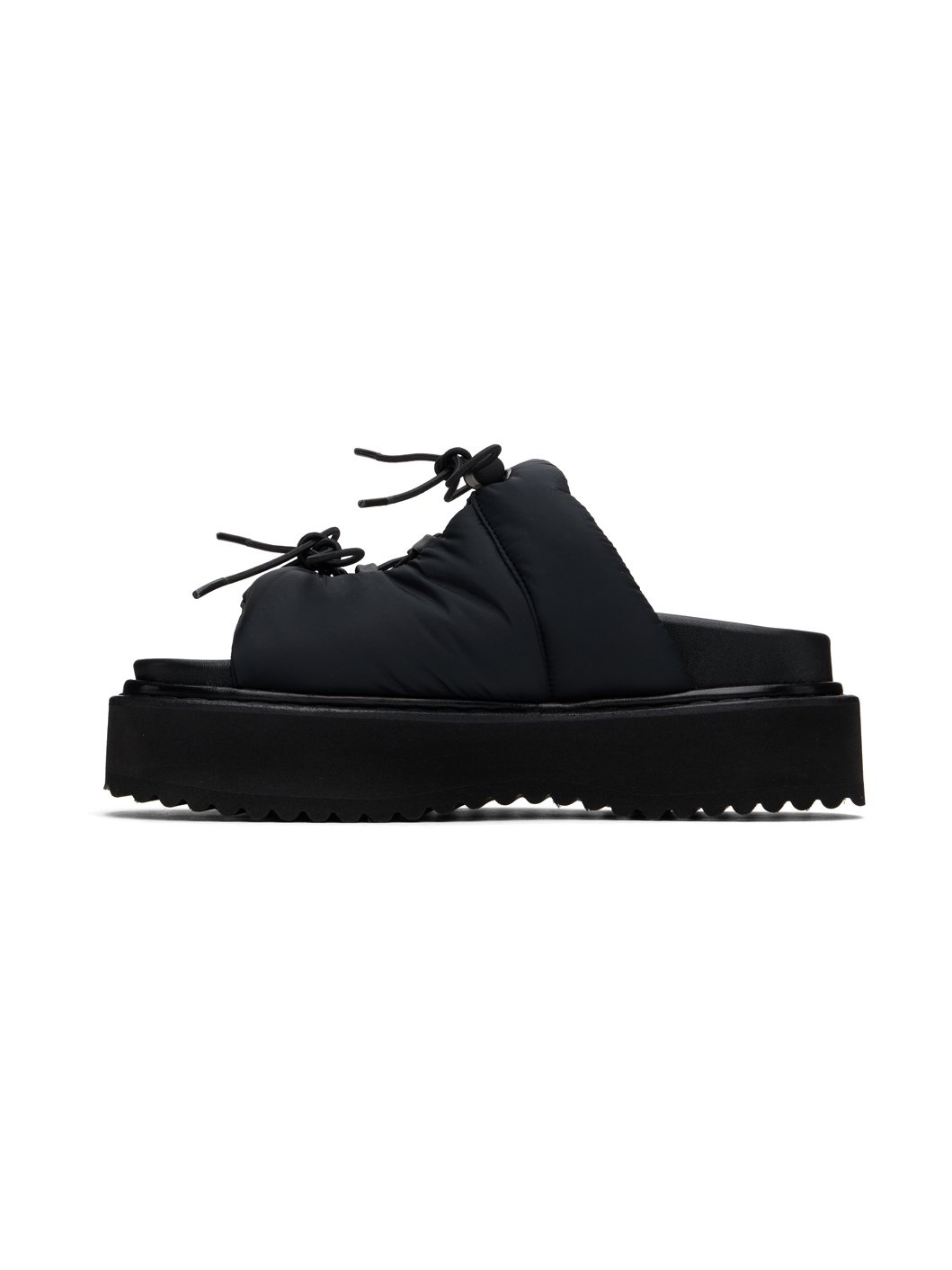 Black Platform Ghillie Sandals - 3