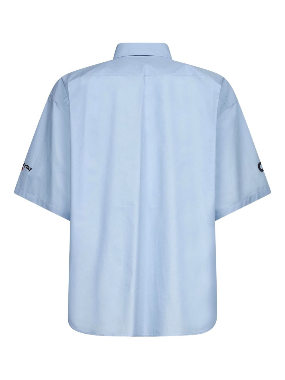embroidered logo poplin shirt - 2