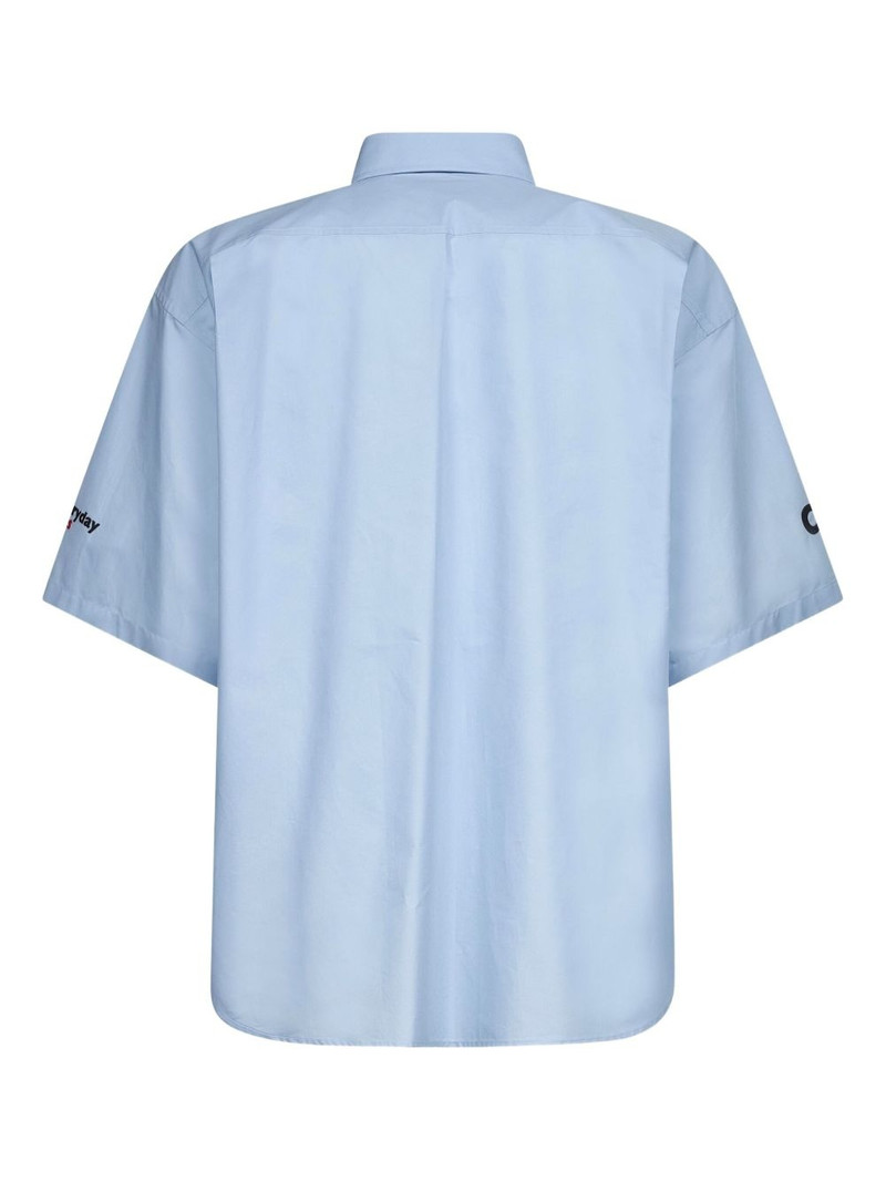 BALENCIAGA embroidered logo poplin shirt outlook