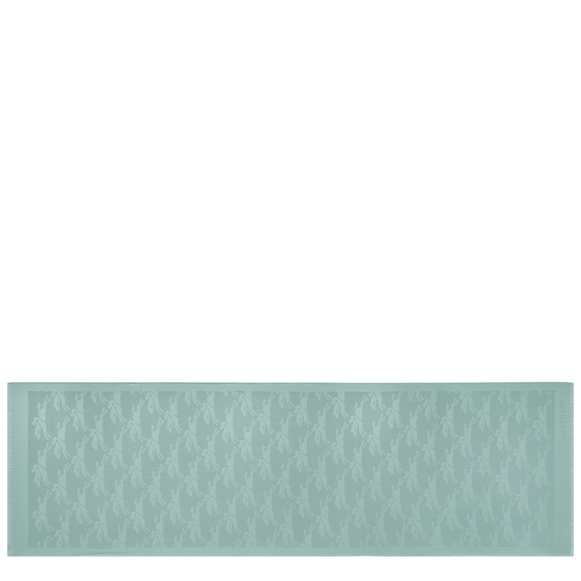 Chevaux jacquard Stole Celadon - Wool - 1