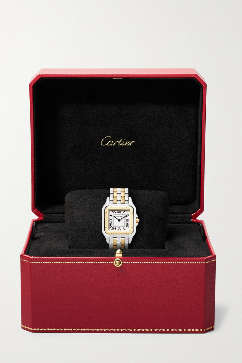 Panthère de Cartier 27mm medium 18-karat gold and stainless steel watch 7