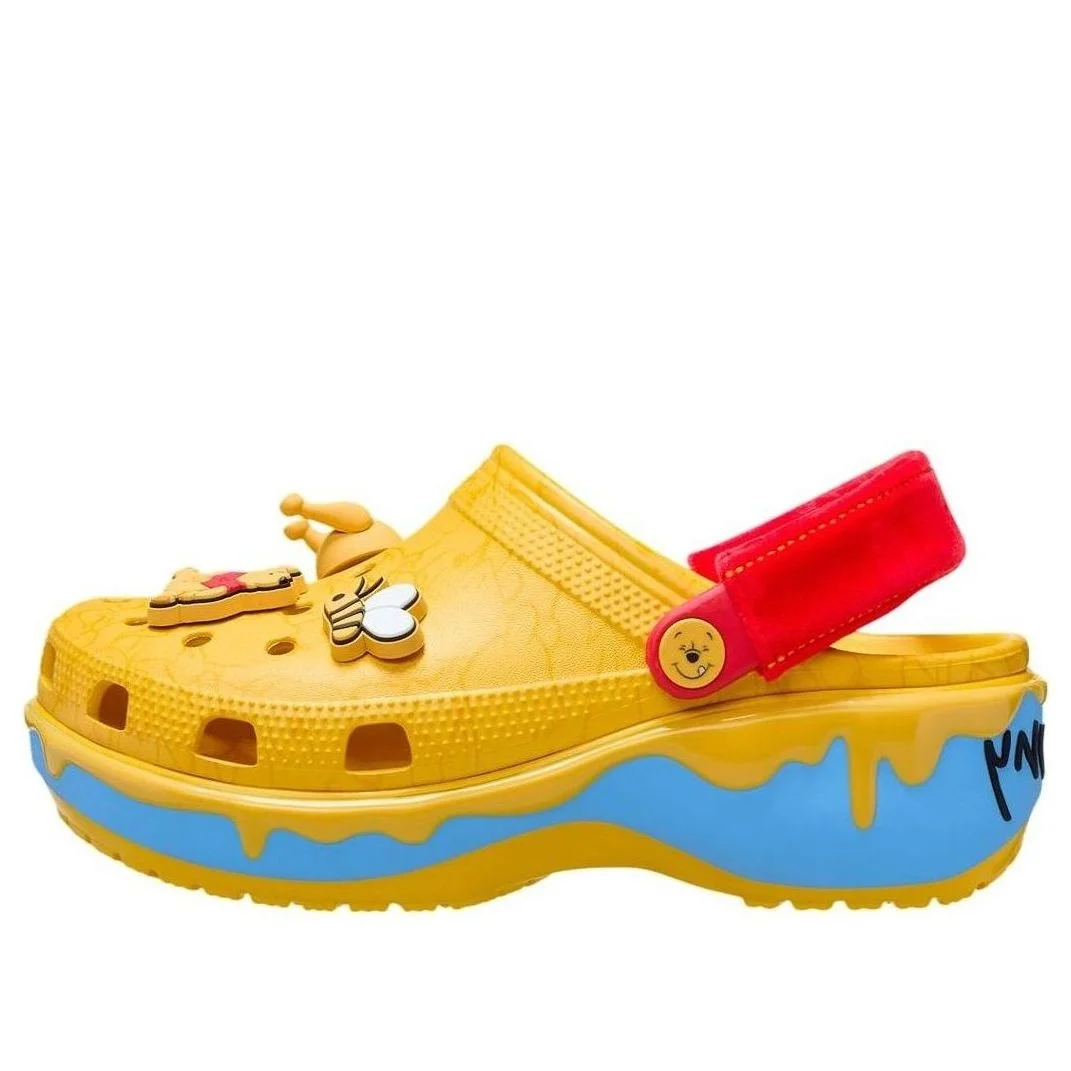 (WMNS) Crocs x Disney Winnie the Pooh Classic Platform Clog 'Yellow Red' 211092-90H - 1
