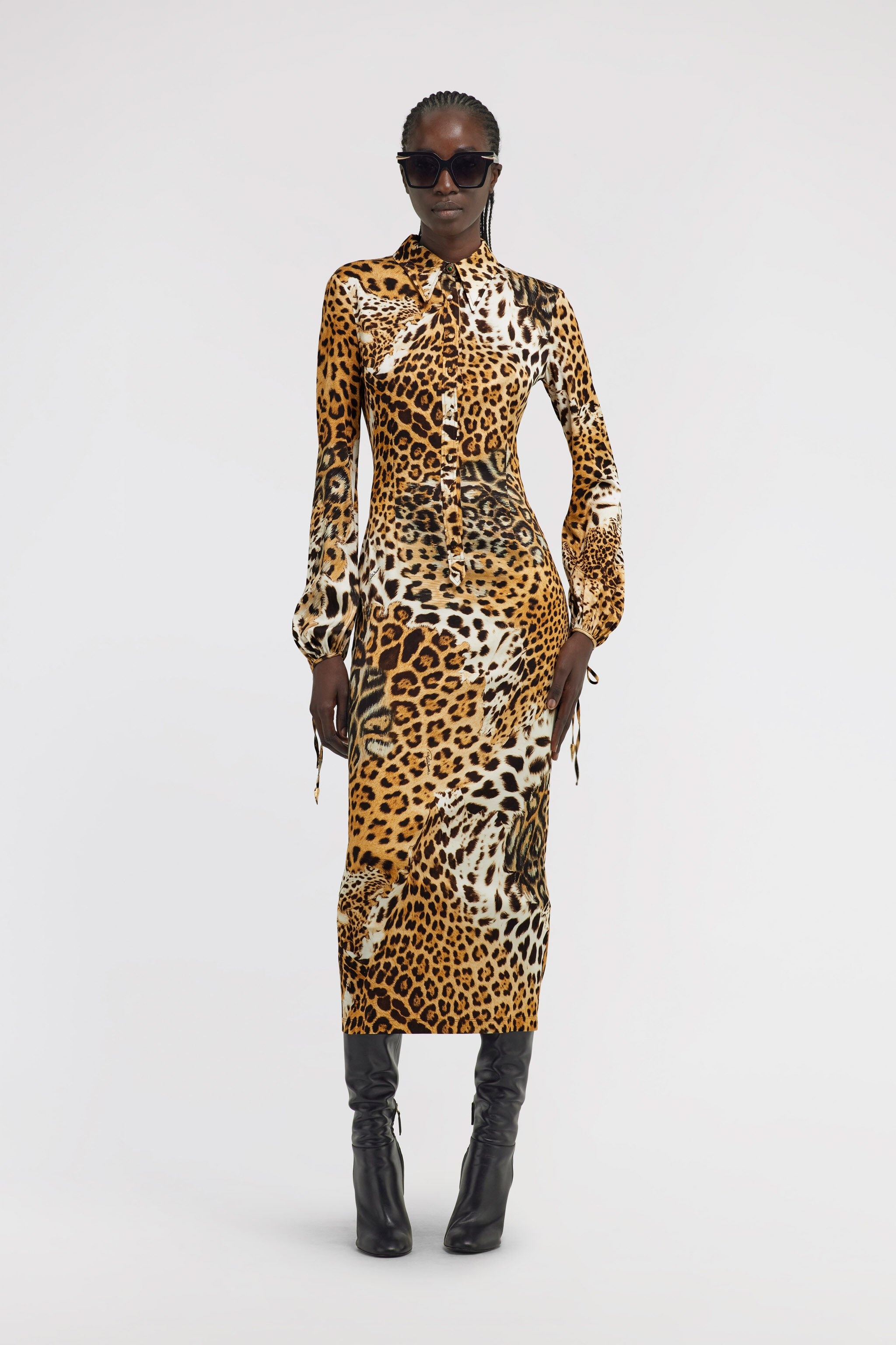 Leopard Print Midi Dress - 3