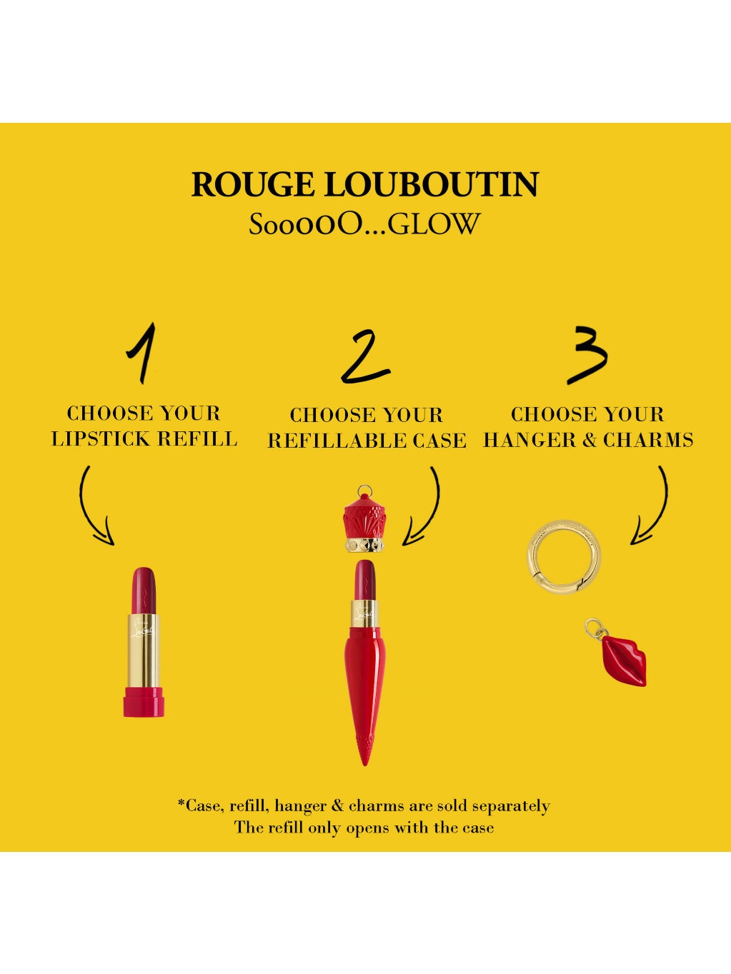 SOOOOO Glow Lips gold-tone and resin charm - 4