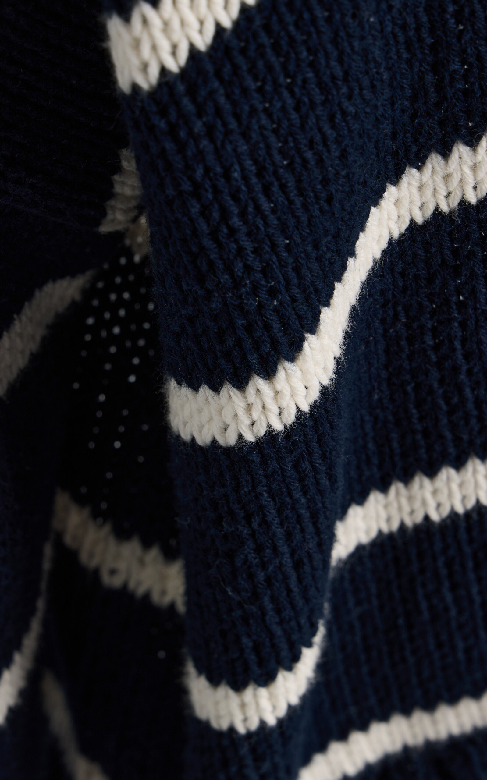 Chloe Striped Cotton Sweater navy - 5