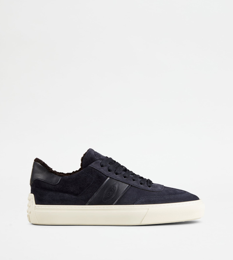 SNEAKERS IN SUEDE - FURRY LINING - BLUE 1