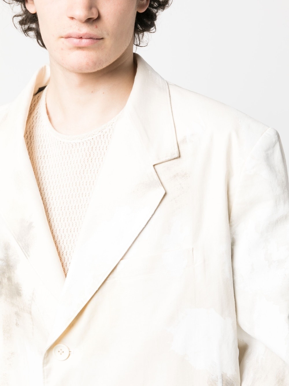 Yohji Yamamoto abstract-print jacket | REVERSIBLE