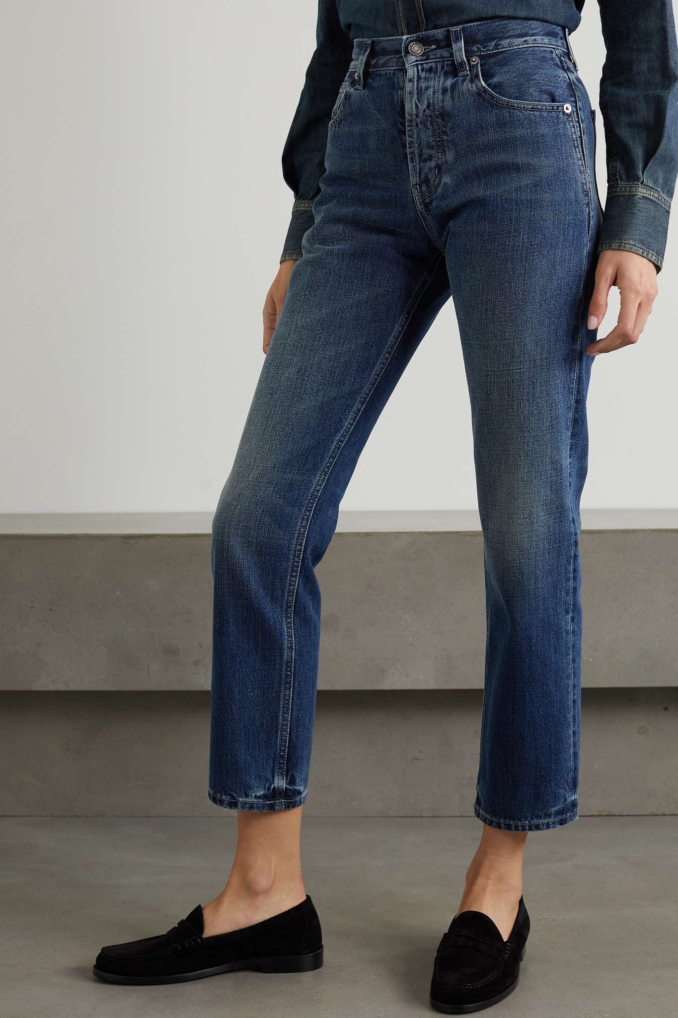 Cropped high-rise straight-leg jeans - 3