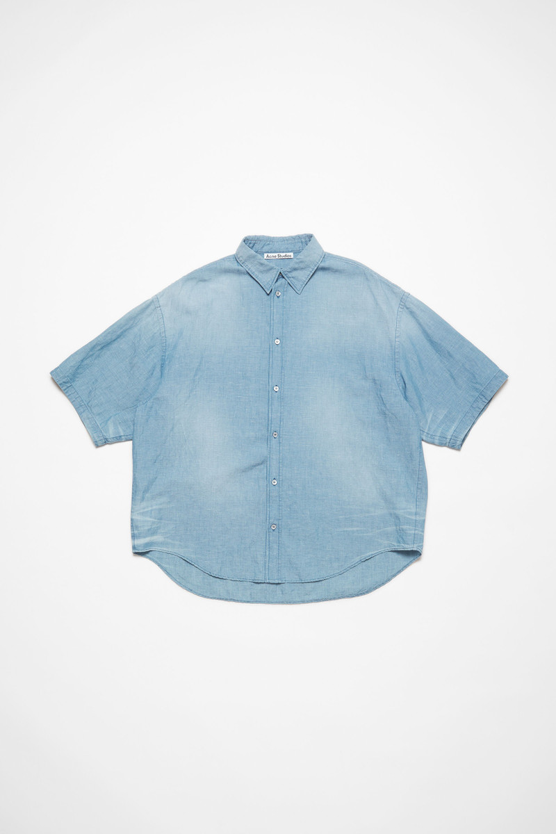 Button-up shirt logo stamp - Mid blue 1