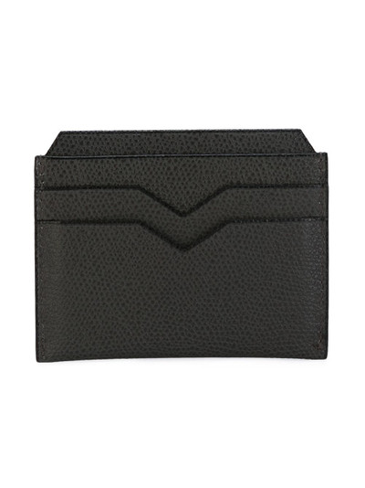 Valextra V-detail grained leather cardholder outlook