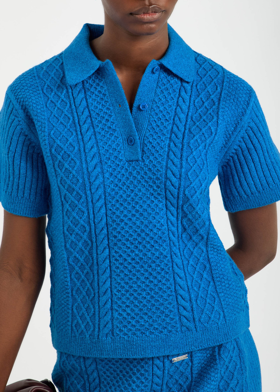 JW Anderson Cable-knit Polo Shirt - 5