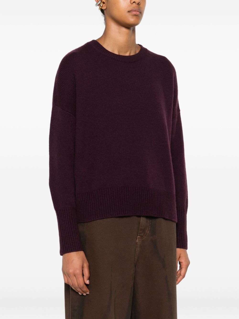 round-neck cashmere sweater - 3