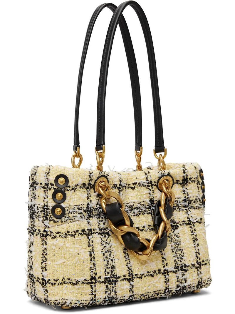Yellow Plaid Tweed 1945 Tote 3