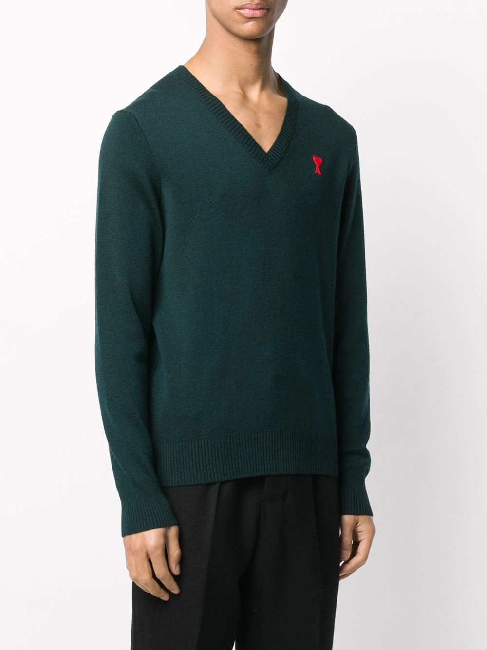 v-neck merino wool jumper - 3