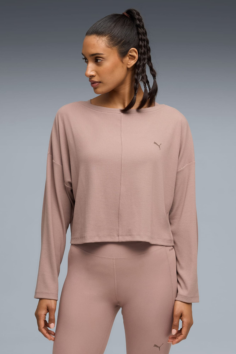 PUMA Cloudspun Ultra Soft Women's Ribbed Cloud Long Sleeve Tee outlook