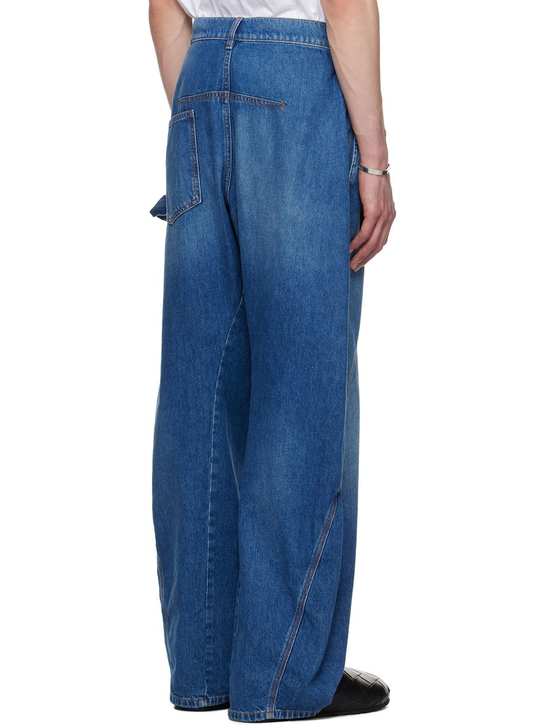 Blue Twisted Workwear Jeans - 3