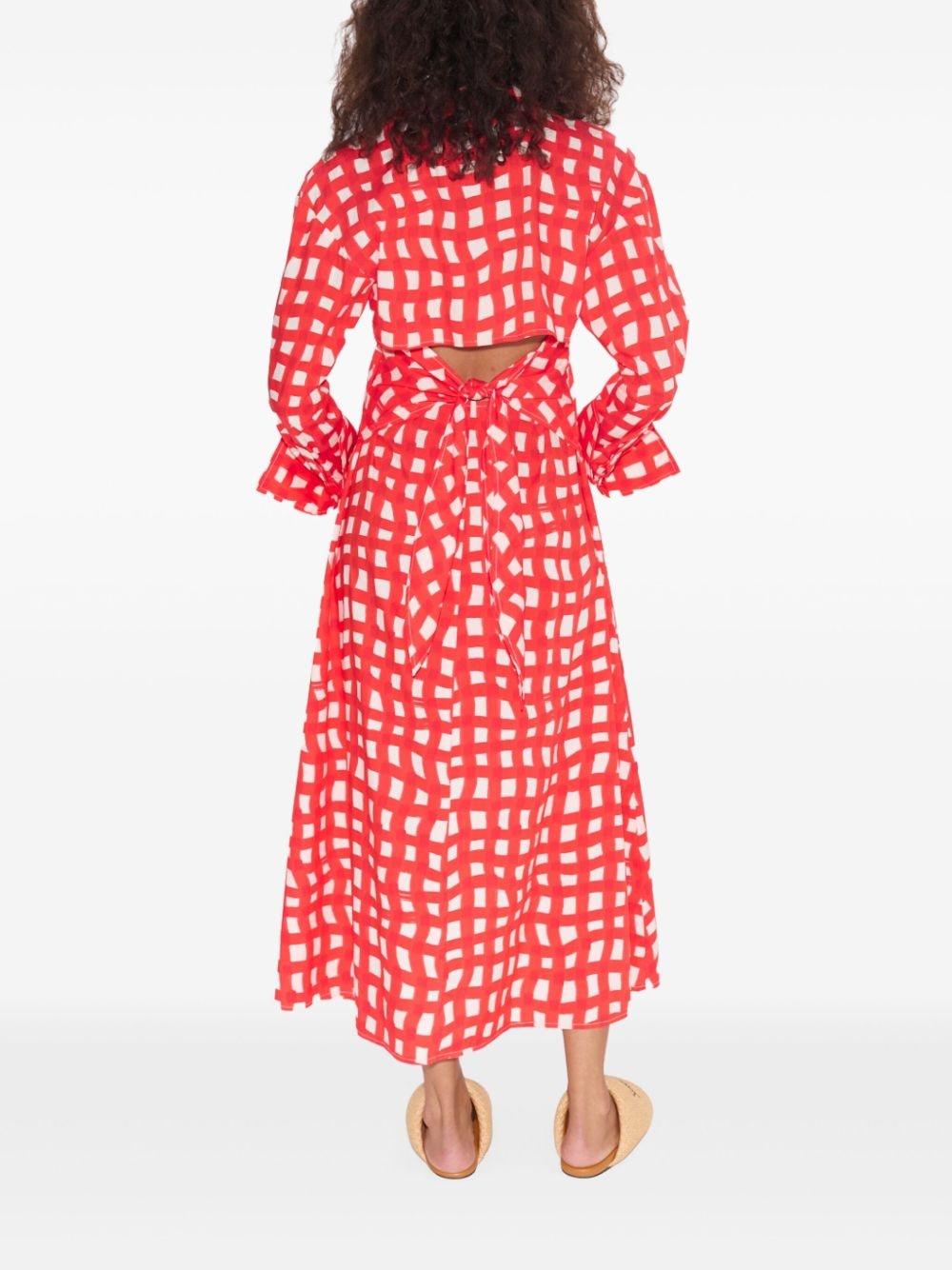 gingham midi dress - 5