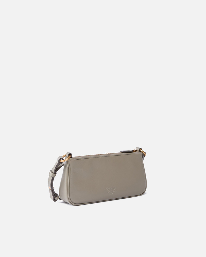 PINKO LEATHER MINI HALF MOON CROSSBODY BAG outlook