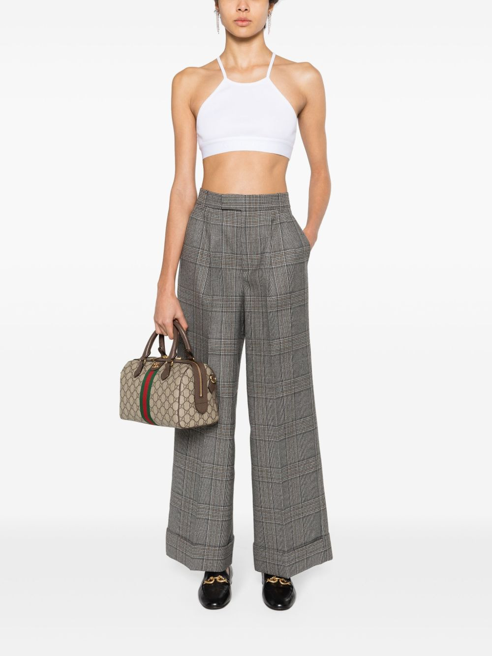 Interlocking G ribbed cropped top - 2